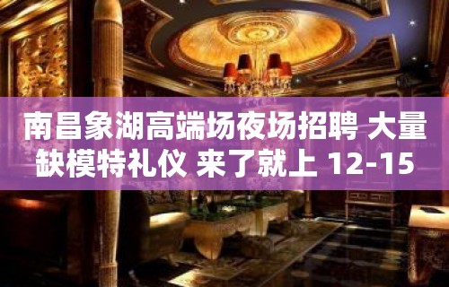 南昌象湖高端场夜场招聘 大量缺模特礼仪 来了就上 12-15