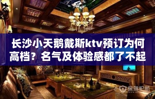 长沙小天鹅戴斯ktv预订为何高档？名气及体验感都了不起