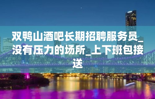 双鸭山酒吧长期招聘服务员_没有压力的场所_上下班包接送