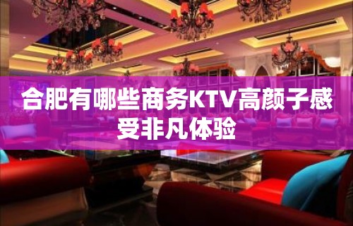 合肥有哪些商务KTV高颜子感受非凡体验