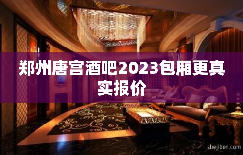 郑州唐宫酒吧2023包厢更真实报价