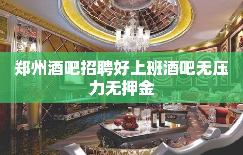 郑州酒吧招聘好上班酒吧无压力无押金