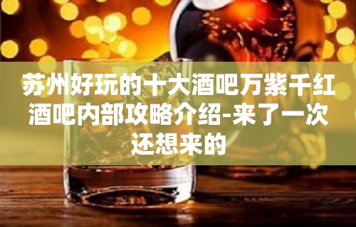 苏州好玩的十大酒吧万紫千红酒吧内部攻略介绍-来了一次还想来的