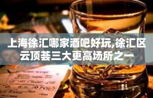 上海徐汇哪家酒吧好玩,徐汇区云顶荟三大更高场所之一