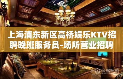 上海浦东新区高桥娱乐KTV招聘晚班服务员-场所营业招聘