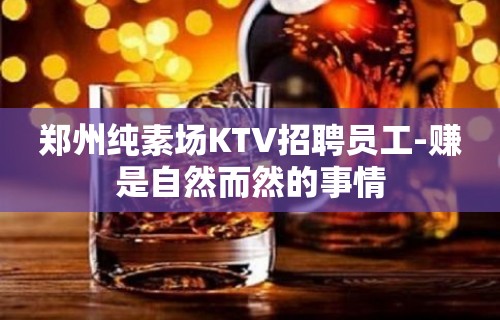 郑州纯素场KTV招聘员工-赚是自然而然的事情