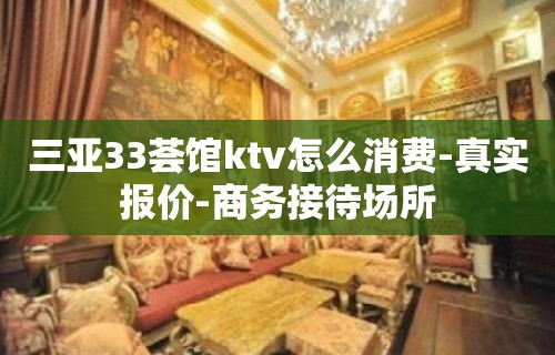 三亚33荟馆ktv怎么消费-真实报价-商务接待场所