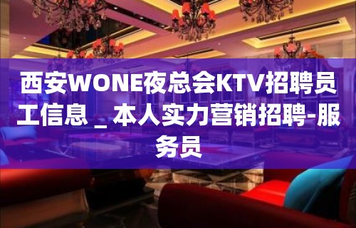 西安WONE夜总会KTV招聘员工信息＿本人实力营销招聘-服务员