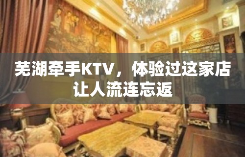 芜湖牵手KTV，体验过这家店让人流连忘返