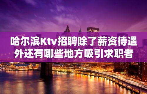 哈尔滨Ktv招聘除了薪资待遇外还有哪些地方吸引求职者