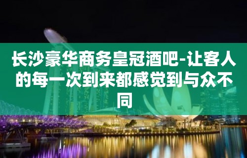 长沙豪华商务皇冠酒吧-让客人的每一次到来都感觉到与众不同