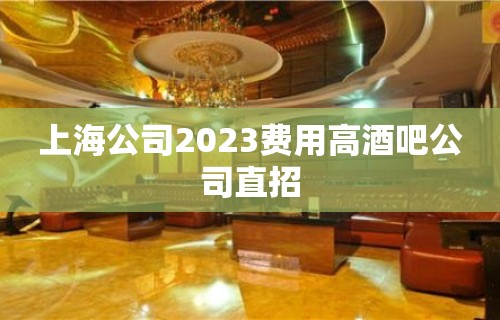 上海公司2023费用高酒吧公司直招