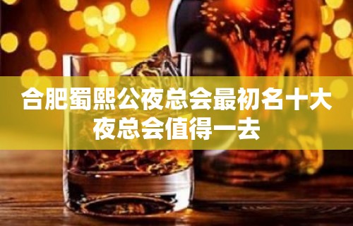 合肥蜀熙公夜总会最初名十大夜总会值得一去