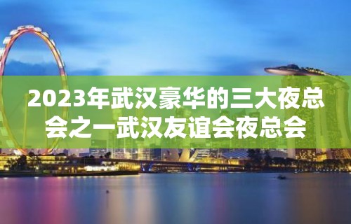 2023年武汉豪华的三大夜总会之一武汉友谊会夜总会