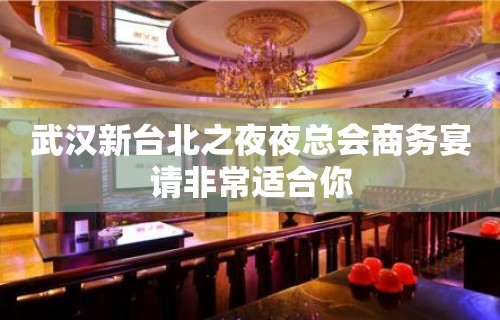 武汉新台北之夜夜总会商务宴请非常适合你