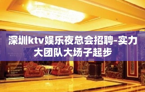 深圳ktv娱乐夜总会招聘-实力大团队大场子起步