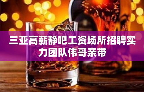 三亚高薪静吧工资场所招聘实力团队伟哥亲带