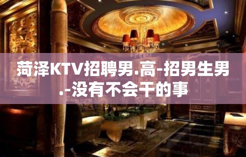 菏泽KTV招聘男.高-招男生男.-没有不会干的事