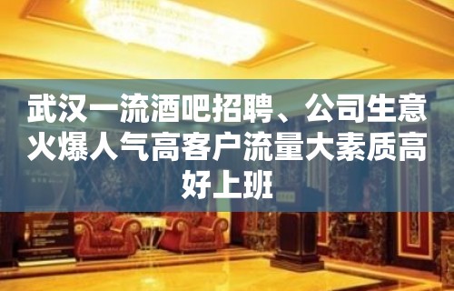 武汉一流酒吧招聘、公司生意火爆人气高客户流量大素质高好上班