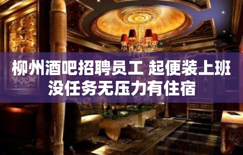 柳州酒吧招聘员工 起便装上班没任务无压力有住宿