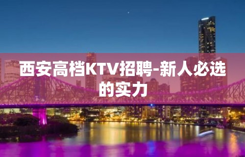 西安高档KTV招聘-新人必选的实力