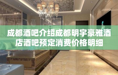 成都酒吧介绍成都明宇豪雅酒店酒吧预定消费价格明细