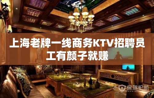 上海老牌一线商务KTV招聘员工有颜子就赚