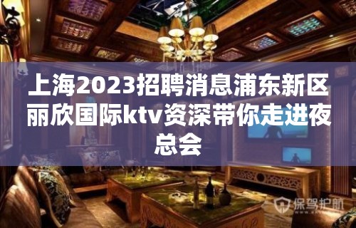 上海2023招聘消息浦东新区丽欣国际ktv资深带你走进夜总会