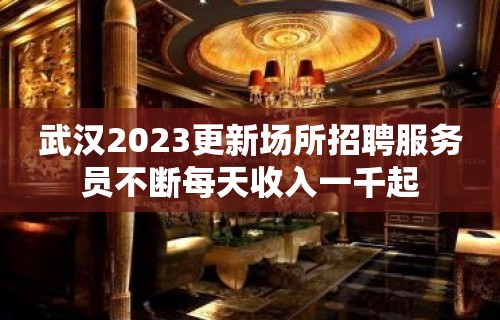 武汉2023更新场所招聘服务员不断每天收入一千起