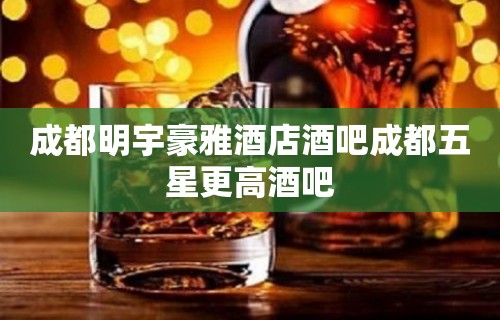 成都明宇豪雅酒店酒吧成都五星更高酒吧