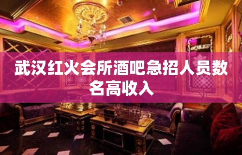 武汉红火会所酒吧急招人员数名高收入