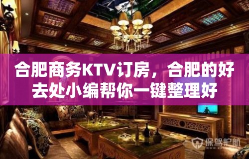 合肥商务KTV订房，合肥的好去处小编帮你一键整理好