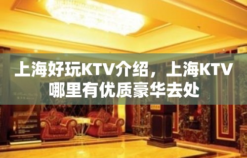 上海好玩KTV介绍，上海KTV哪里有优质豪华去处