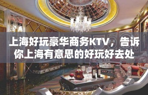 上海好玩豪华商务KTV，告诉你上海有意思的好玩好去处