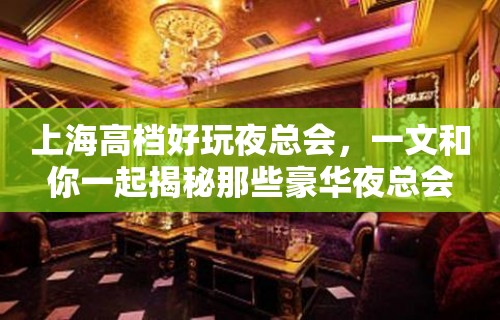 上海高档好玩夜总会，一文和你一起揭秘那些豪华夜总会