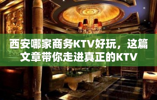 西安哪家商务KTV好玩，这篇文章带你走进真正的KTV