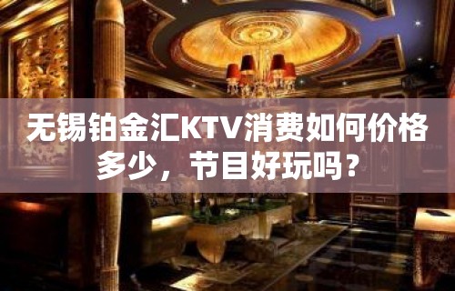 无锡铂金汇KTV消费如何价格多少，节目好玩吗？