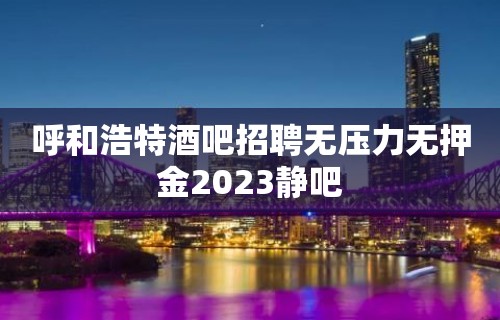 呼和浩特酒吧招聘无压力无押金2023静吧