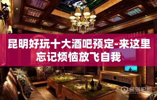 昆明好玩十大酒吧预定-来这里忘记烦恼放飞自我