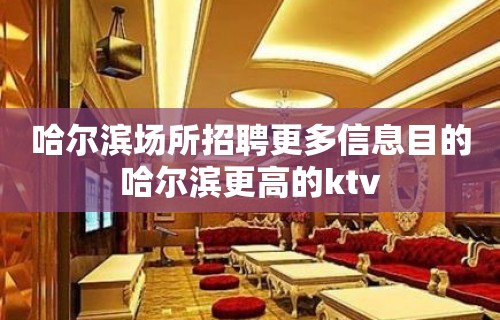 哈尔滨场所招聘更多信息目的哈尔滨更高的ktv