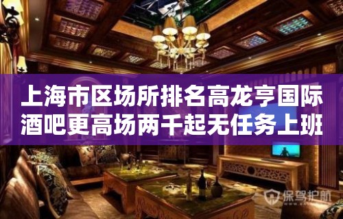 上海市区场所排名高龙亨国际酒吧更高场两千起无任务上班