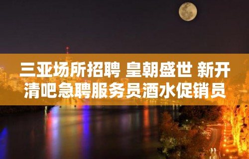 三亚场所招聘 皇朝盛世 新开清吧急聘服务员酒水促销员