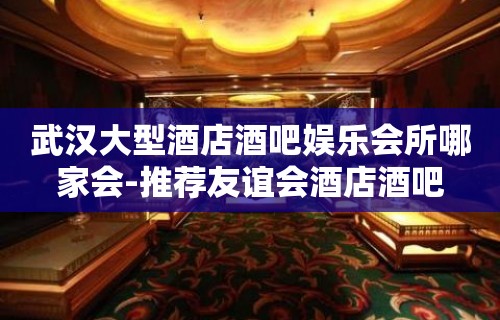 武汉大型酒店酒吧娱乐会所哪家会-推荐友谊会酒店酒吧