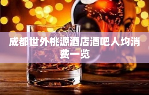 成都世外桃源酒店酒吧人均消费一览