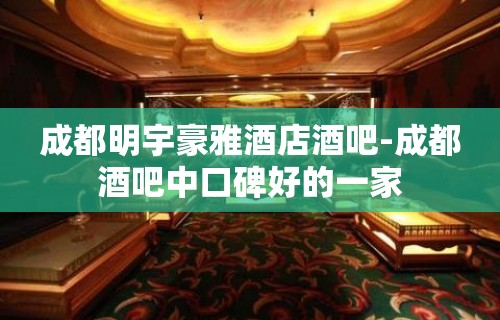 成都明宇豪雅酒店酒吧-成都酒吧中口碑好的一家