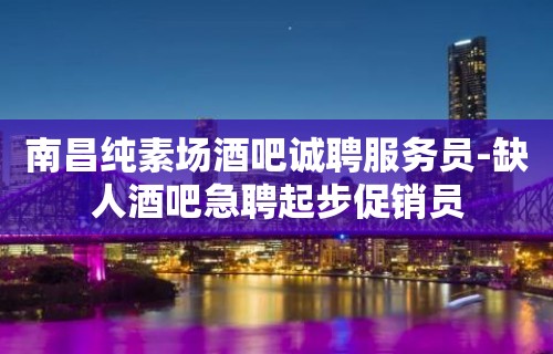 南昌纯素场酒吧诚聘服务员-缺人酒吧急聘起步促销员