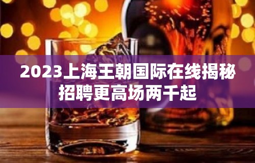 2023上海王朝国际在线揭秘招聘更高场两千起