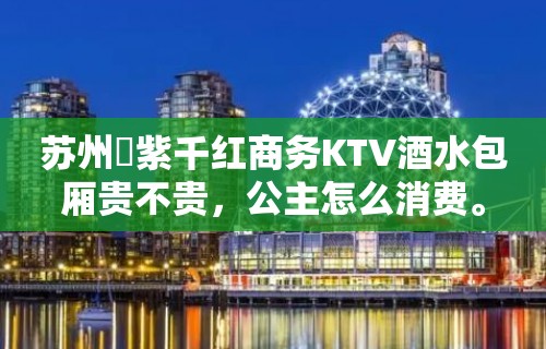 苏州萬紫千红商务KTV酒水包厢贵不贵，公主怎么消费。