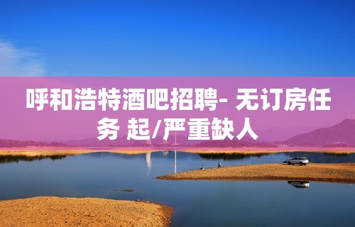 呼和浩特酒吧招聘- 无订房任务 起/严重缺人