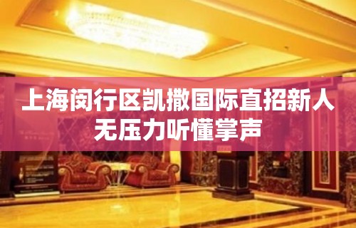 上海闵行区凯撒国际直招新人无压力听懂掌声